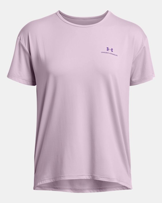 เสื้อแขนสั้น UA RUSH™ Energy 2.0 สำหรับผู้หญิง in Purple image number 2